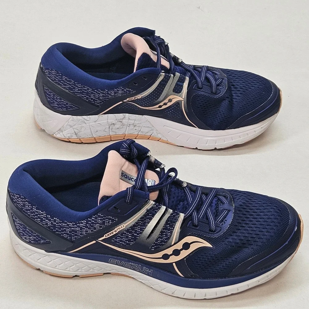 Saucony Omni ISO 2 Women's Running‎ Shoes Navy Pink Size 11